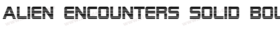 Alien Encounters Solid Bold Italic字体转换